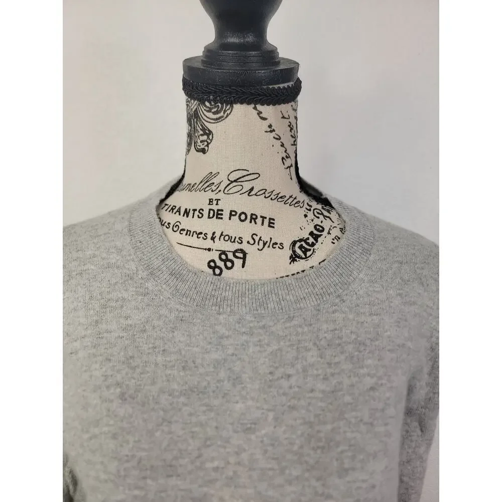 J. Crew Tunic Sweater Womens Sz Small Wool Blend Knit Crewneck Gray AC624